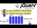 QUEUE DEQUEUE DELAY Jquery