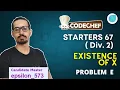 Existence of X EXISTENCEOFX Codechef Starters 67 Div2 Problem E