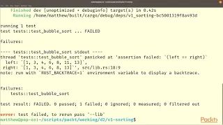 Hands-On Data Structures and Algorithms in Rust Sorting Using Bubble Sort packtpub com
