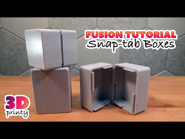 Snap-tab Box (Autodesk Fusion Tutorial) video thumbnail