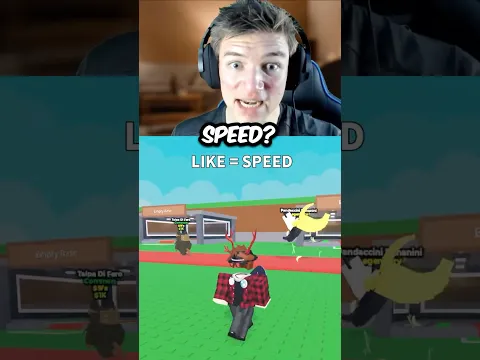 EVERY LIKE = FASTER SPEED... 🤯💀 #roblox #shorts