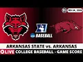 ARKANSAS STATE VS ARKANSAS College Baseball Game Score Radio Play-by-Play