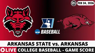 ARKANSAS STATE VS ARKANSAS College Baseball Game Score Radio Play-by-Play