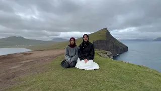 Duet Recitation of Surah Al Muminun at Lake over the Ocean | Maryam and Fatima Masud | Faroe Islands