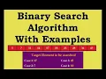 Binary Search Algorithm Pseudocode