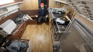 Snowbird Ep26 working with boat floor, finishing the water tank and more hallberg rassy rasmus