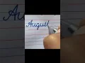 Write August in cursive writing