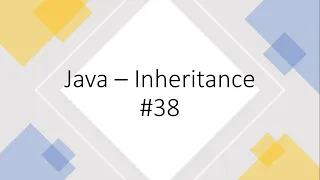 Java - Inheritance