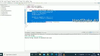 Reverse String and Convert String to Character in