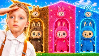 Három Labubu Ház🏡😲 Lányok Kihívása!
