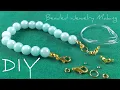 Beaded Bracelet Tutorial with Clasp How to Use Crimp beads and Covers