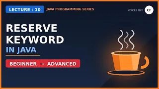 Reserved keywords in Java Lec-10 Java Tutorial for beginners in Hindi Java tutorial in hindi