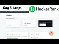Day 5 Loops 30 days of code Hackerrank Language Hindi Code With Pankaj