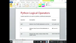PYTHON LECTURE - 8 LOGICAL OPERATOR FULL EXPLANATION EnhanceCodeLearning