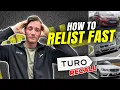 TURO RECALL Step by Step Process on How to Relist