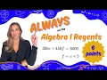 NY State Algebra 1 Regents - SAME Questions Every Time Systems Word Problems