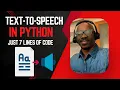 AI Text-to-Speech TTS in Python - Convert Text to Speech in Seconds Google Colab Tutorial