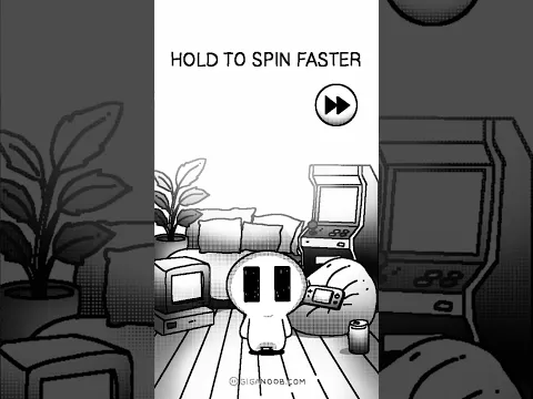 Hold to Make Giga Noob Spin Faster! ❤️ #shorts