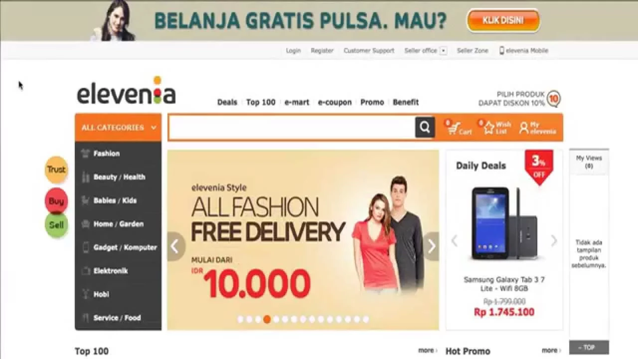 Cara Mendaftar Elevenia Gratis Voucher Belanja