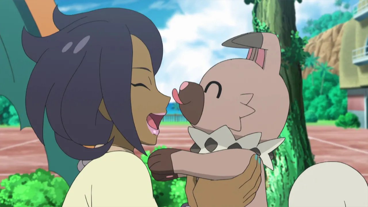 Olivia Meets Ash's Rockruff - Pokemon