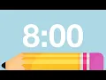 8 Minute Cute Back to School Timer with Relaxing Music and Alarm Lofi Chimes Alarm at End