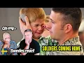Download Lagu She almost broke down! Two Swedes react to - US soliders coming home.