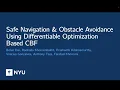 Safe Navigation and Obstacle Avoidance Using Differentiable Optimization Based CBFs RA-L