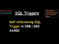 Self referencing SQL Trigger in IBM i DB2 AS400