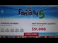 Fantasy 5 Arizona Lottery Ticket