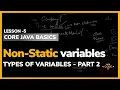 Non-Static Variables Types of Variables - Part2 Lesson