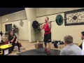 Power Cleaning 165x20, split leg technique
