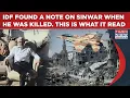 Download Lagu IDF Had Found A Note On Hamas' Gaza Boss Sinwar's Body When He Was Killed, This Is What It Read...