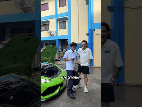 HINATID KO SI JARINZ SA SCHOOL NIYA GAMIT LAMBO! 🤣💚