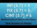 Convert Real Number to Integer INT FIX and CINT Funtions GW BASIC Programming Tutorials