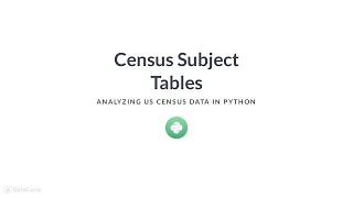 Python Tutorial Census Subject Tables