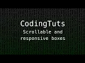 Scrollable and responsive boxes