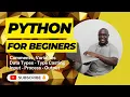 Python For Beginners - Comments Variables Data Types Type Casting IPO