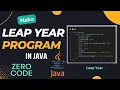 Java Leap Year Program Zero Code