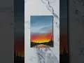 Download Lagu Easy way to paint a sunset acrylic painting ideas for beginners #artshorts #painting #easypainting