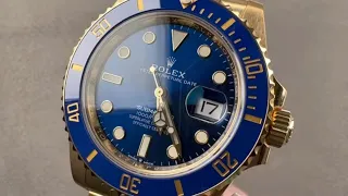 Rolex Submariner Date 126618LB Yellow Gold Blue Dial Rolex Watch Review