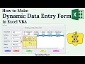 How to Make Data Entry Form in Excel VBA Step by Step Guideline