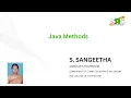 Java Methods Object Oriented Programming SNS Institutions