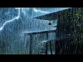 Drift into Deep Sleep Fast with Strong Rainstorm Heavy Rain Powerful Thunder on Tin Roof