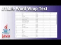 Java Swing - JTable Custom Word Wrap Text with Auto Resize Row