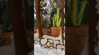 Free template to this gingerbread greenhouse in the description box of my YouTube