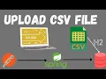 How to Upload CSV in Spring boot and save the data in Database Table h2 database