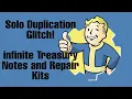 Fallout 76 Solo Duplication Glitch any stackables treasury notes repair kits etc