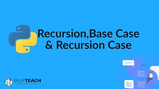 Recursion base case and recursive case Python class 12 Chapter 5 1