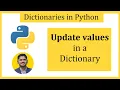 How to Update values in a Python Dictionary
