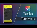 Tasks - Task menu